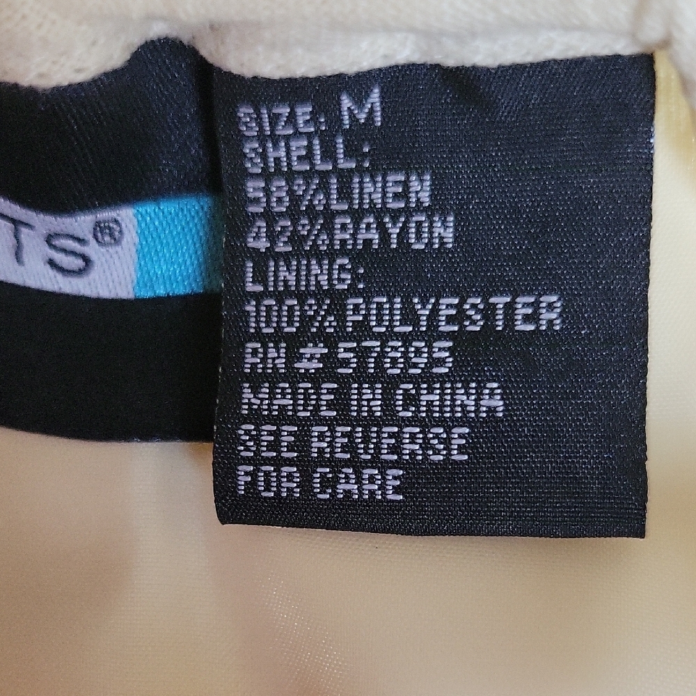 Requirements Linen Flare Skirt with Embroidery and Scalloped Hem Detail - Picture 7 of 8